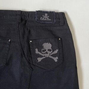 Rockism Denim Skull Mini Skirt